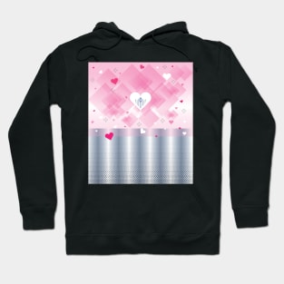 Love white and Rose Hearts Hoodie